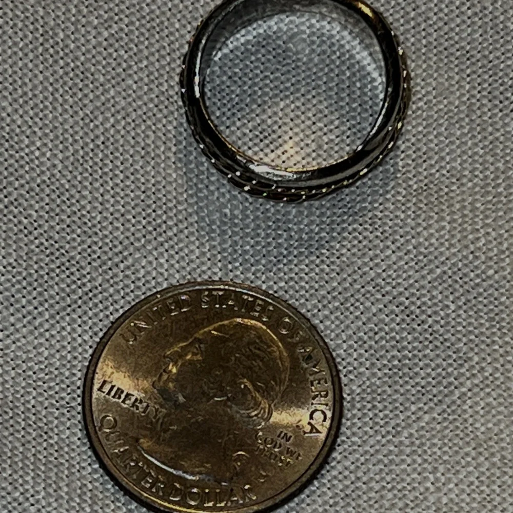 Sterling silver & 14k rope‎ style ring size 7